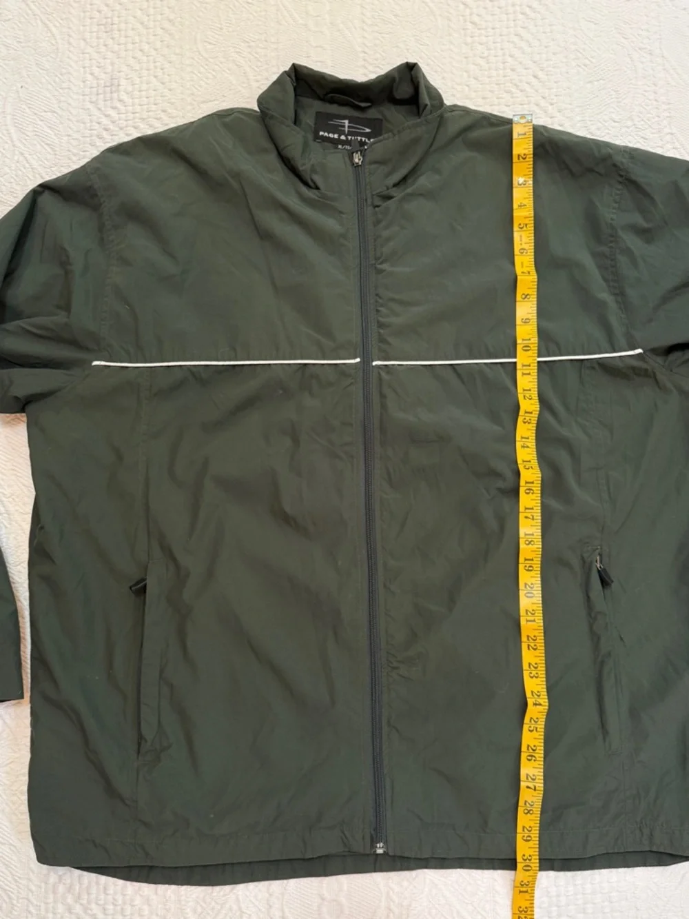 Page and Tuttle Green Windbreaker Golf Jacket Men’s XL